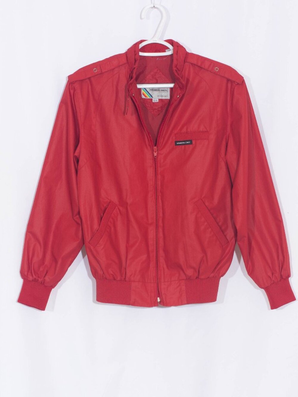 MEMBERS ONLY Vintage Streetwear Retro Racer Red Bomber Jacket Size 5/6 (XS)